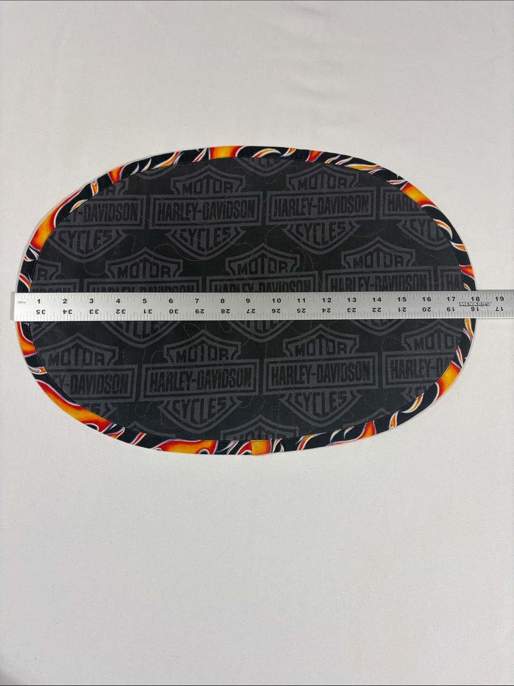 Harley-Davidson Bundle of 2 Black Logo & Checkerboard & Flame Placemats - Picture 4 of 10